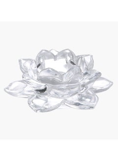 Home Box Lotus Shaped Tealight Holder Clear 11.5x10x5cm  - Image 2