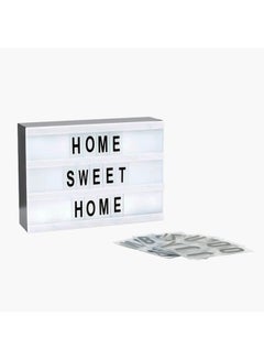 60-Piece Letter Set With LED Message Light Box White