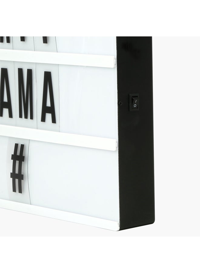 Home Box - 60-Piece Letter Set With LED Message Light Box White - Image 1