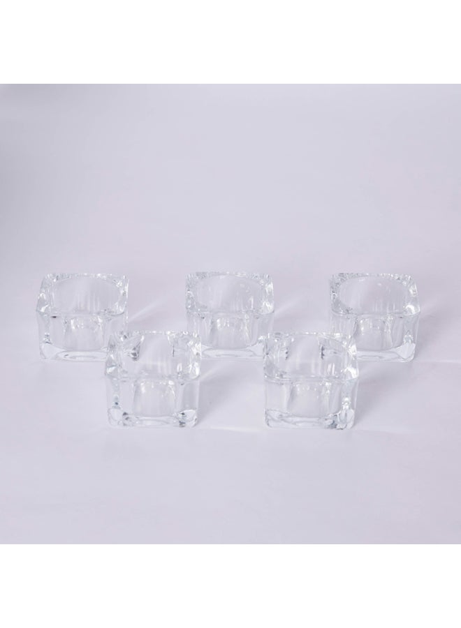 Home Box Tria 5-Piece Square-Shaped Tealight Holders Clear  - Image 1
