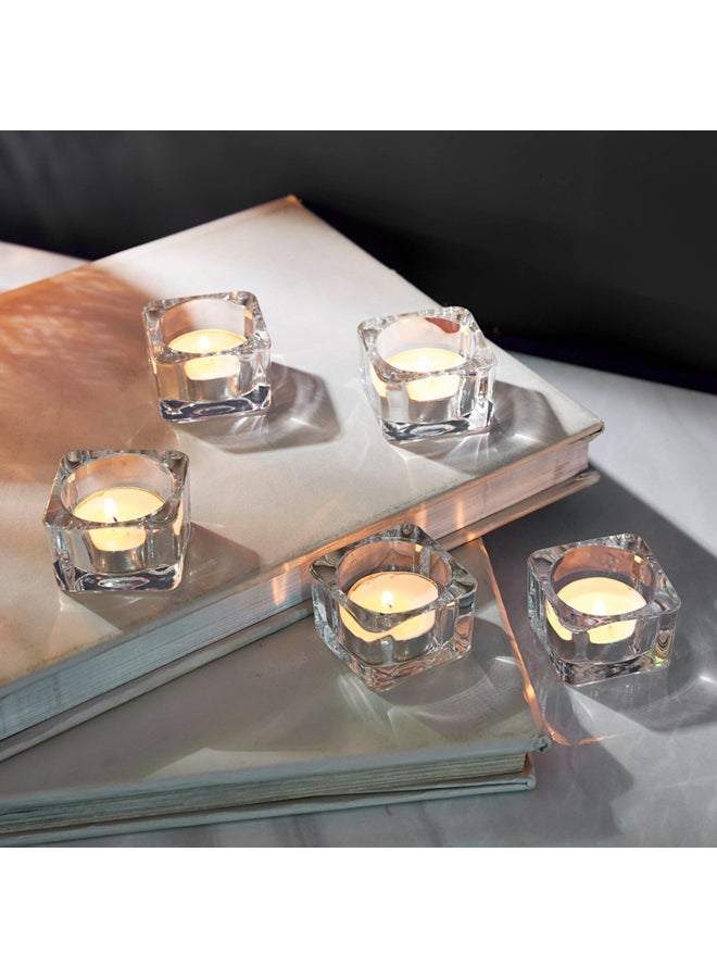 Home Box Tria 5-Piece Square-Shaped Tealight Holders Clear  - Image 5