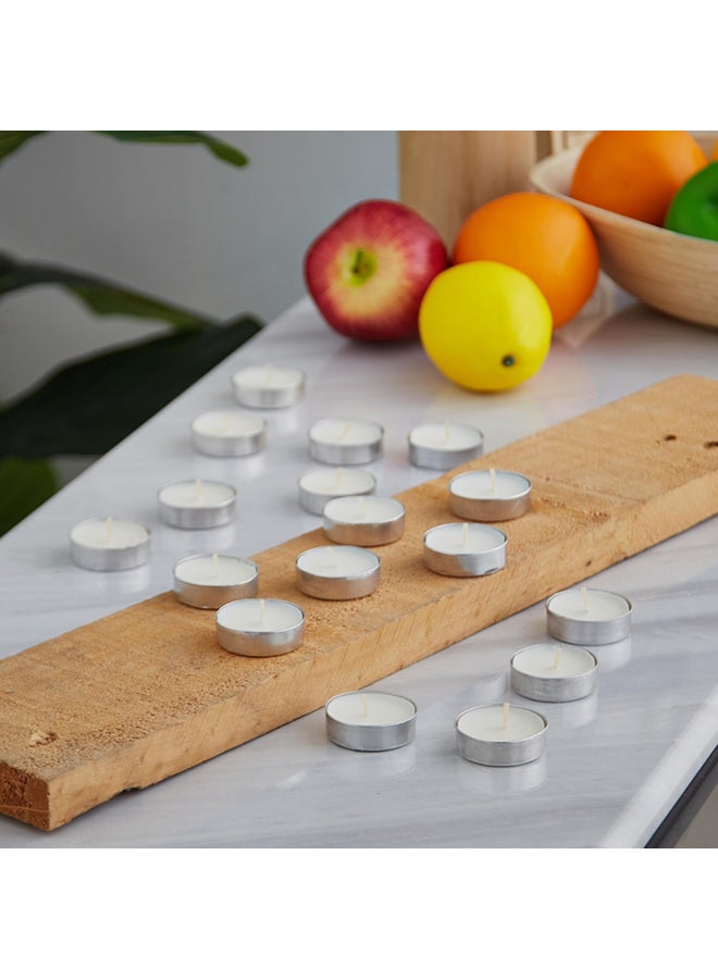 هوم بوكس شموع صغيرة - طقم من 100 قطعة أبيض/فضي 30سم - Image 3