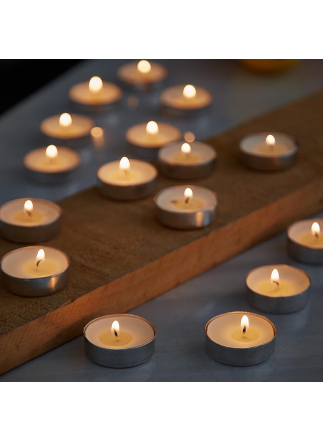 هوم بوكس شموع صغيرة - طقم من 100 قطعة أبيض/فضي 30سم - Image 4