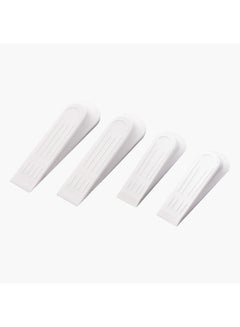 Home Box 4- Piece Door Wedge Set White 26cm  - Image 1