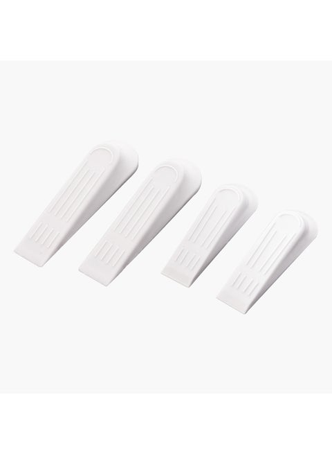 4- Piece Door Wedge Set White 26cm