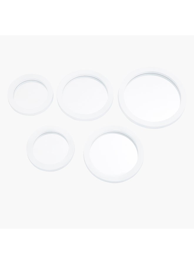 Home Box - 5- Piece Mia Round Mirror Set White 2.3102cm - Image 1