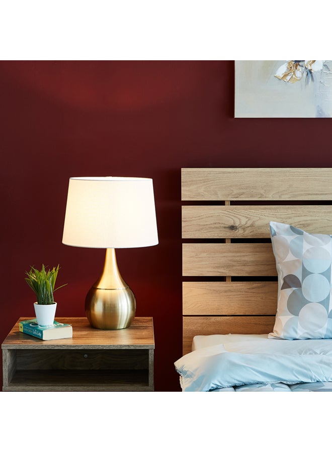 هوم بوكس مصباح طاولة معدني من أنتارك - 53 سم ذهبي/ أبيض 53x33x33سم - Image 1