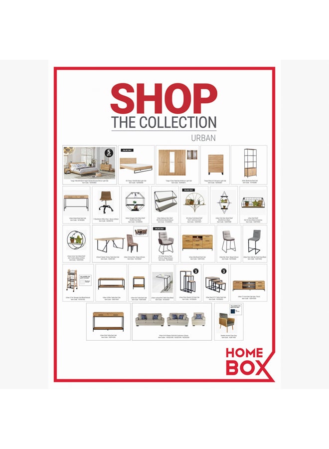 Home Box Sofa Table With 2-Drawers Brown 130 x 79 x 39cm - Image 3