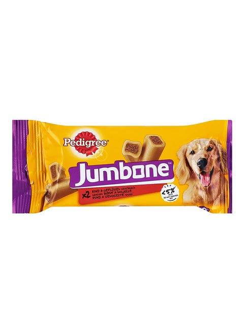 Jumbone x2 With Beef Dog Treat Multicolour 180grams