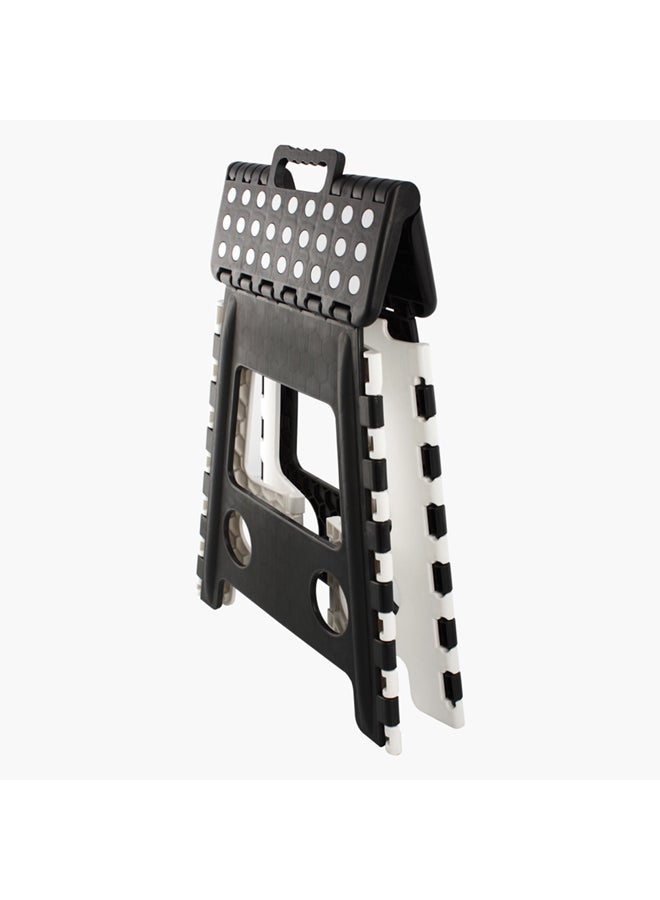 Home Box - Robin Foldable Stool Black/White 29x39x22cm - Image 1