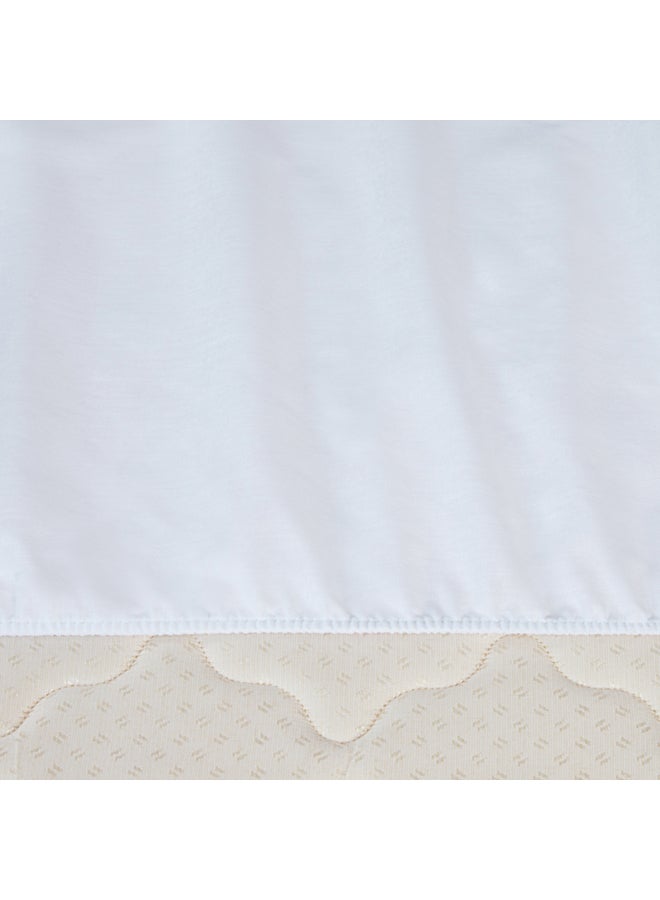 Home Box - Long Lasting Luxurious Ultra Soft Light Weight Easy Wash Elastic Edges Essential Wrinkle Less Twin Size Fitted Bed Sheet Cotton White 120x200cm - Image 1