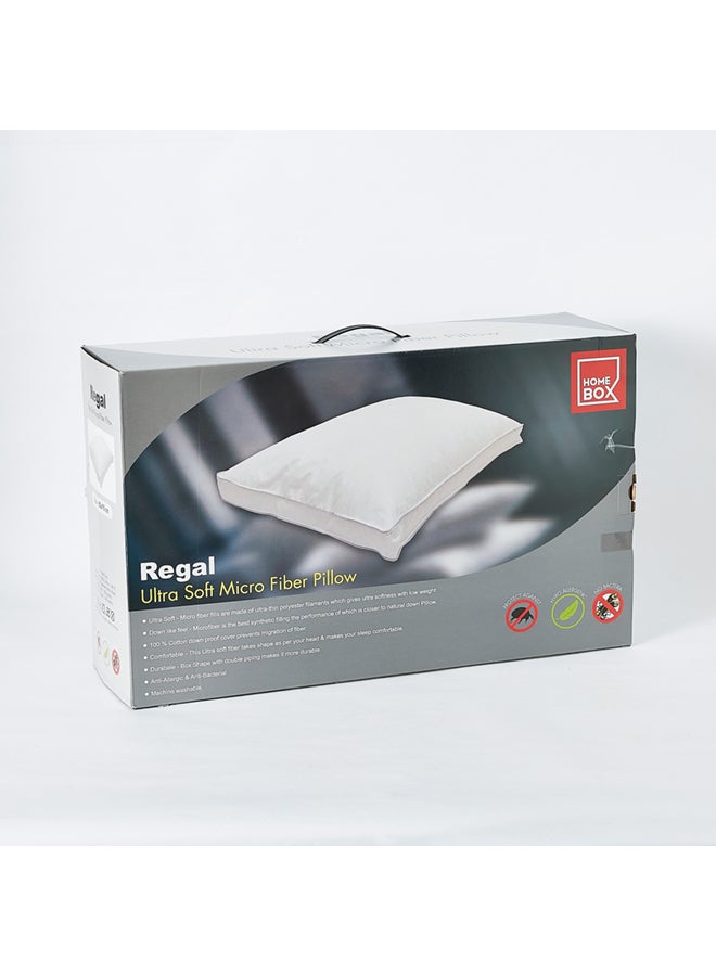 Home Box Regal Pillow Microfiber White 75x50cm - Image 4