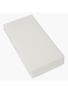 Home Box Essential Textured Flat Sheet Cotton White 260x270cm  - Image 1