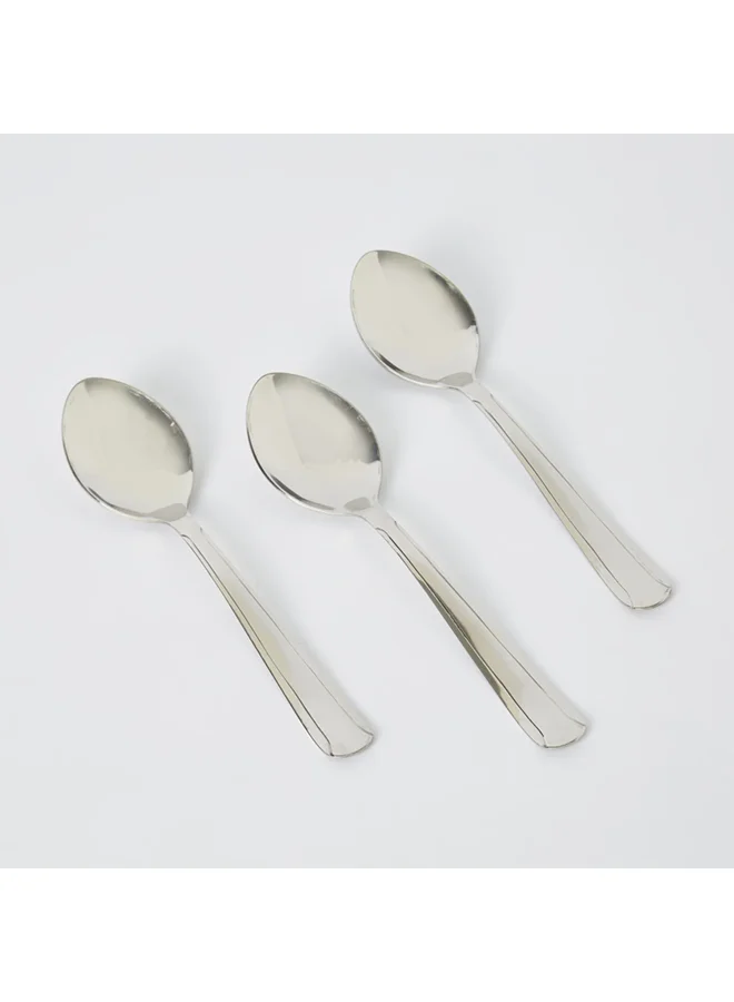 Home Box 3-Piece Table Spoon Set Silver 23cm