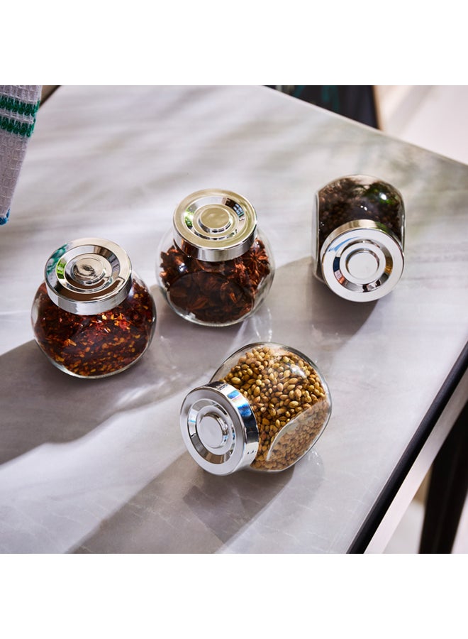 Home Box 4-Piece Tiful Spice Canister Clear/Silver  - Image 1