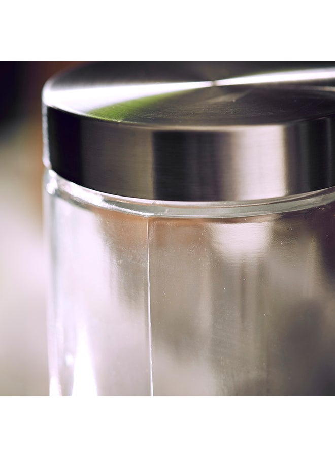 Home Box - 4-Piece Conta Canister Set Clear/Silver - Image 1