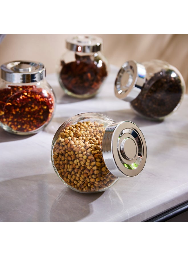 Home Box 4-Piece Tiful Spice Canister Clear/Silver  - Image 3