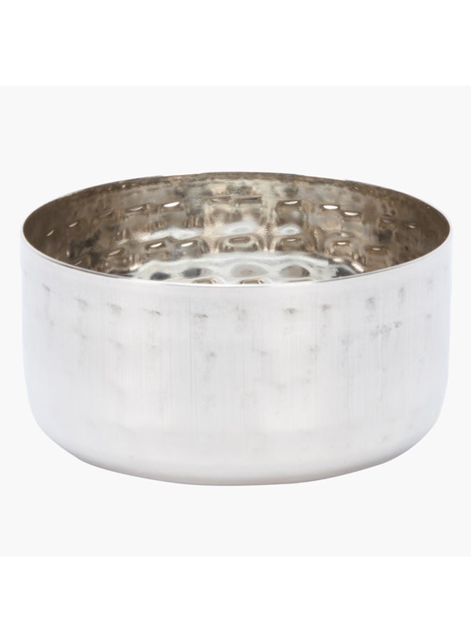 Home Box Hammered Veg Bowl Silver 140ml - Image 1