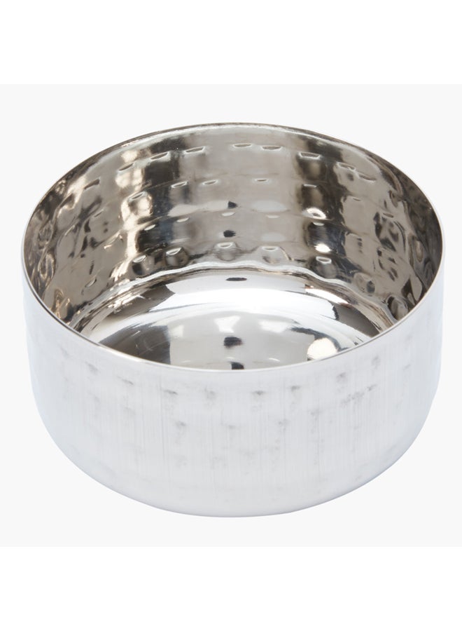 Home Box Hammered Veg Bowl Silver 140ml - Image 2