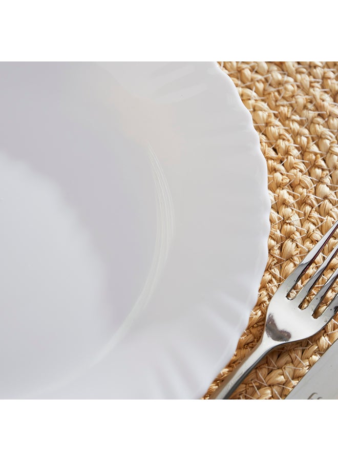 Home Box Pearl Dinner Plate Round Porcealin White Standard  - Image 2