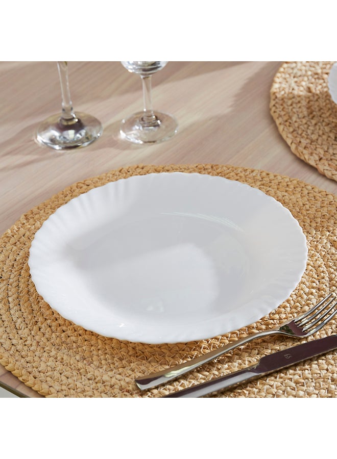 Home Box Pearl Dinner Plate Round Porcealin White Standard  - Image 1