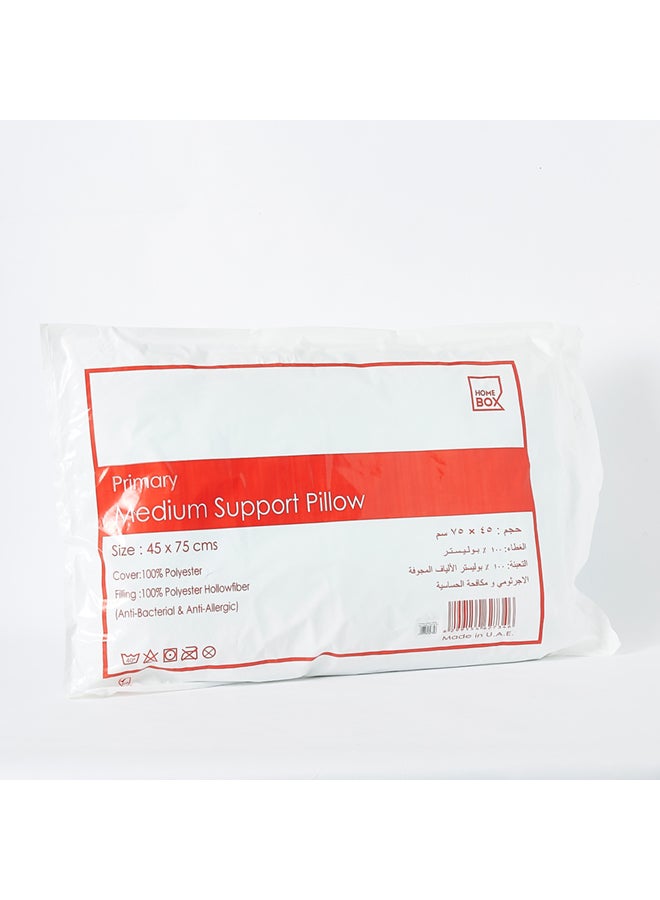 Home Box - Primary Pillow Polyester White 45 x 75cm - Image 1