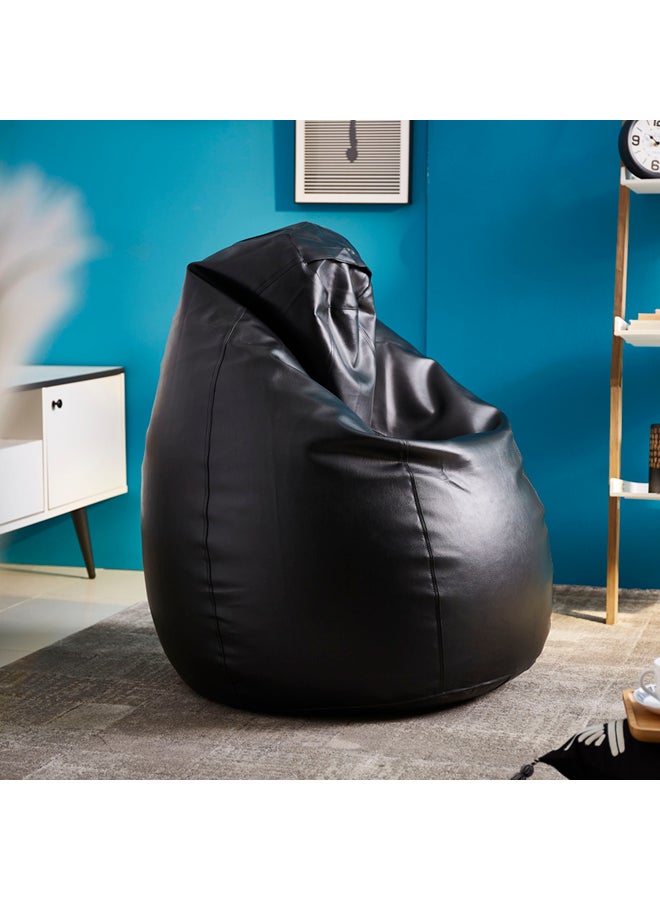 Home Box Aston Bean Bag Leather Black 110cm  - Image 2