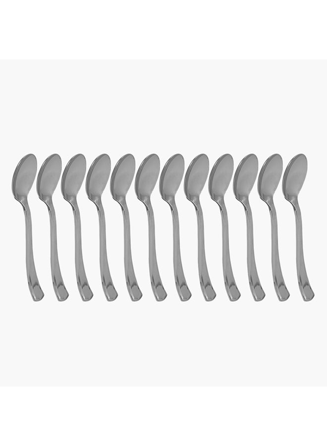 Home Box 12-Piece Electroplated Spoon Set Silver 15cm