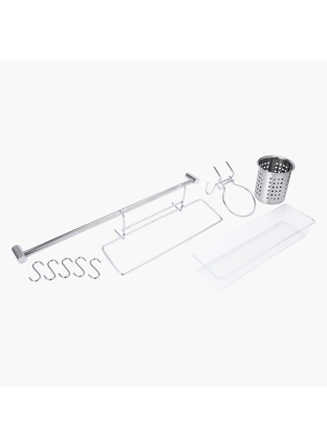 Home Box BERLYN Towel Rod with Hook Silver 60cm - Image 2