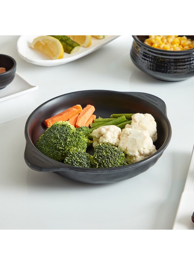 Home Box Round Dish With Handle Black 22cm - Image 2