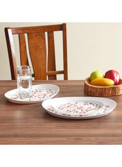 Home Box 3-Piece Leaf Printed Tray Set Multicolour 24x7cm  - Image 2