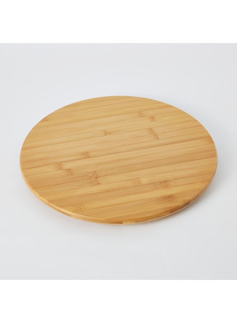 Bamboo Round Lazy Susan Brown