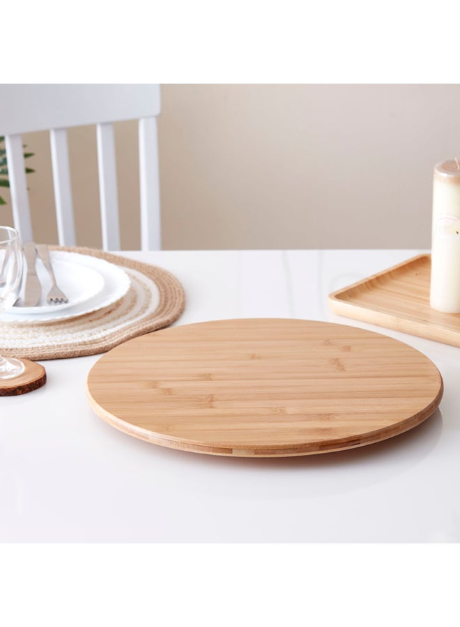 Bamboo Round Lazy Susan Brown