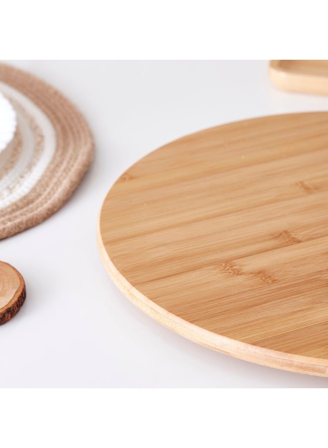 Bamboo Round Lazy Susan Brown