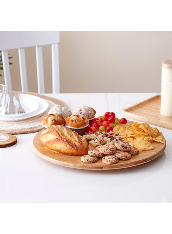 Bamboo Round Lazy Susan Brown