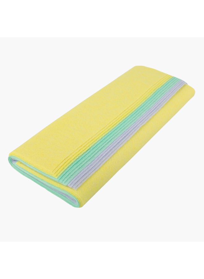 Home Box 12-Piece Multipurpose Cleaning Cloth Green/Purple/Yellow 20x18cm  - Image 2