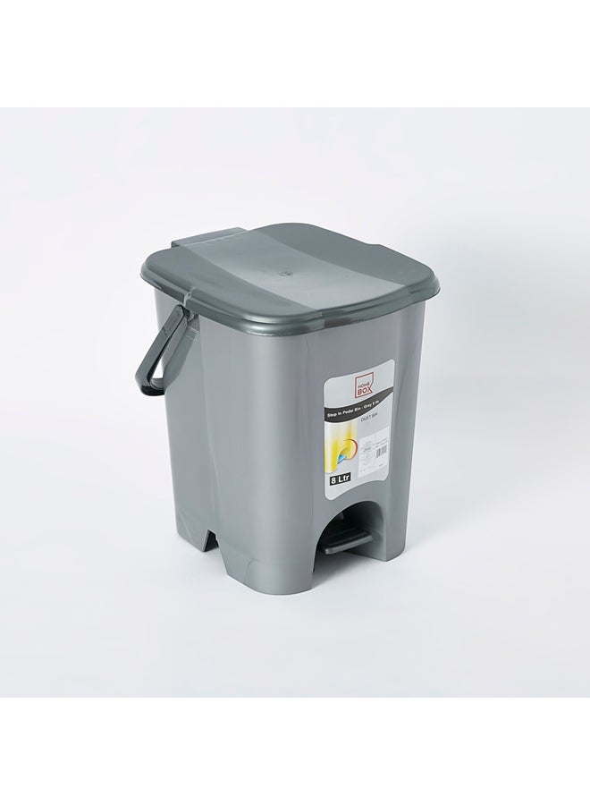 Step In Pedal Trash Bin Grey 8Liters