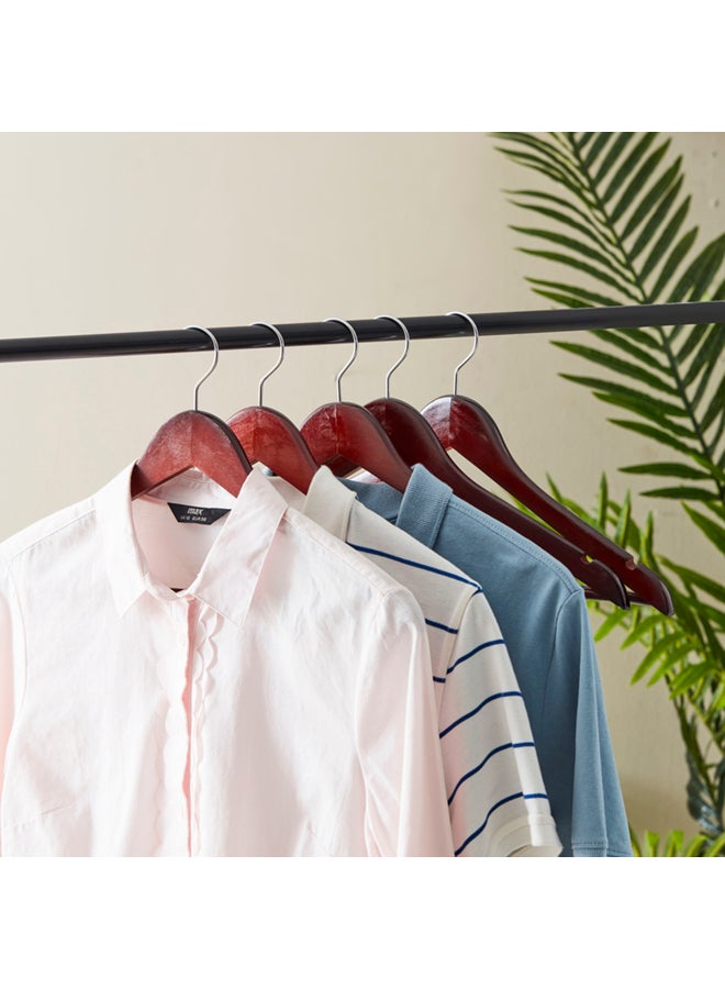 Home Box 5-Piece Forest Clothes Hanger Set Brown 44.5 x 23cm  - Image 4