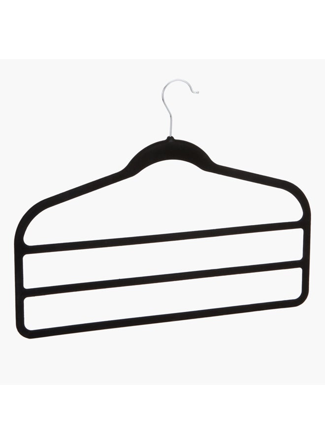 Home Box Velvet Hanger With 3 Bars Black Standard  - Image 1