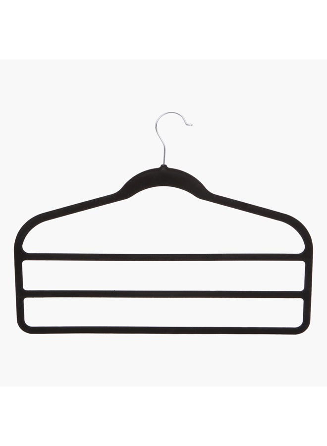 Home Box Velvet Hanger With 3 Bars Black Standard  - Image 3