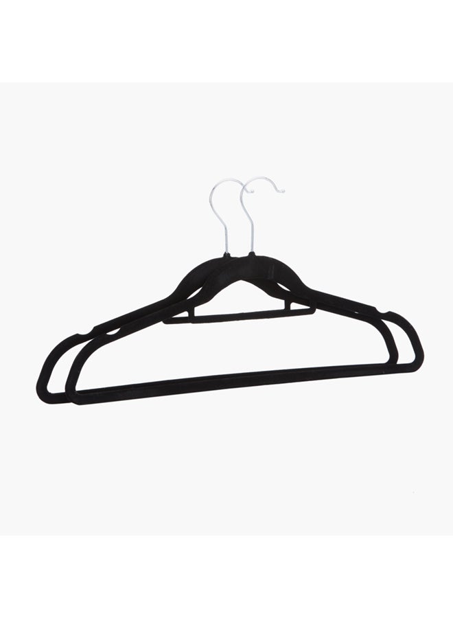 Home Box 2-Piece Velvet Closet Hanger Set Black 24cm  - Image 1