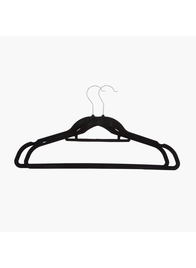 Home Box 2-Piece Velvet Closet Hanger Set Black 24cm  - Image 3