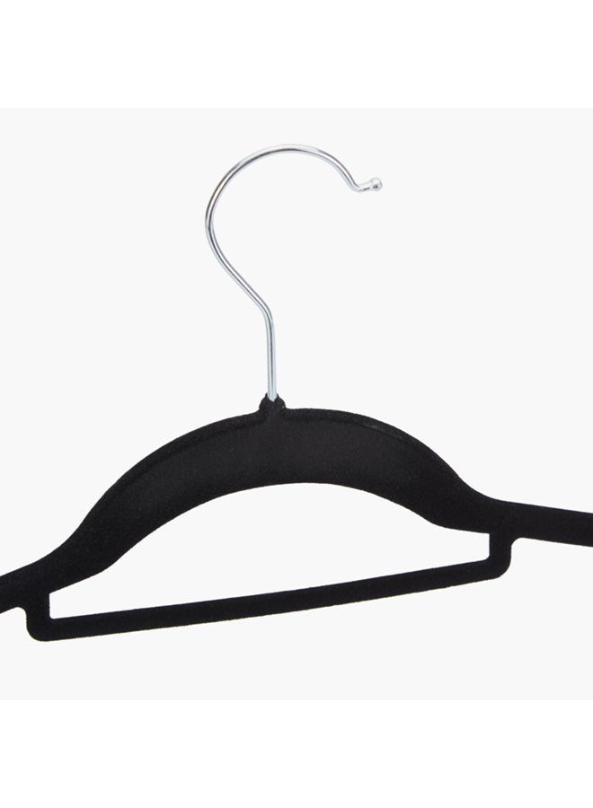 Home Box 2-Piece Velvet Closet Hanger Set Black 24cm  - Image 4
