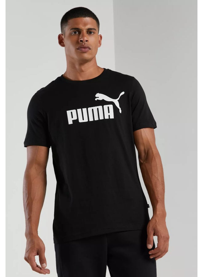 PUMA Essential Logo T-Shirt Black - Image 1