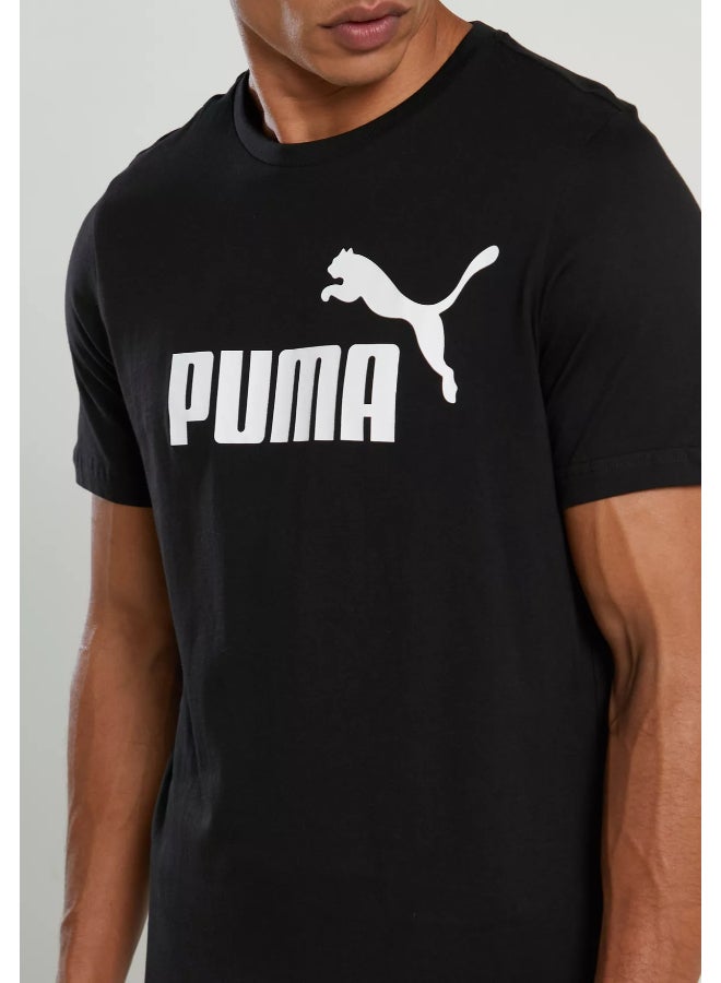 PUMA Essential Logo T-Shirt Black - Image 4