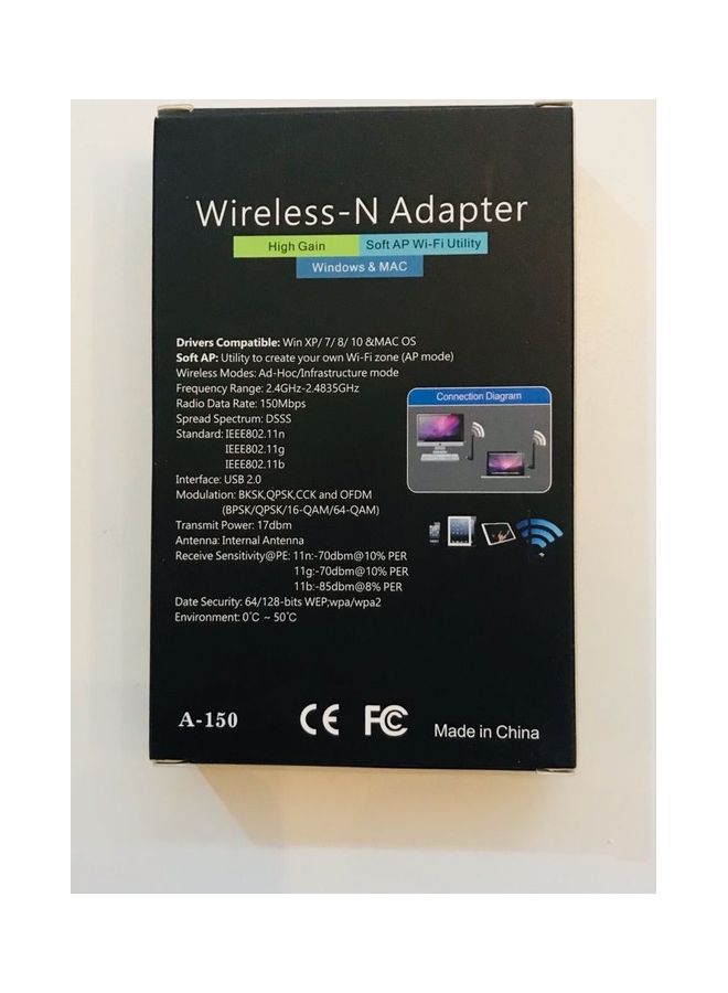 Wireless-N USB Adapter Black