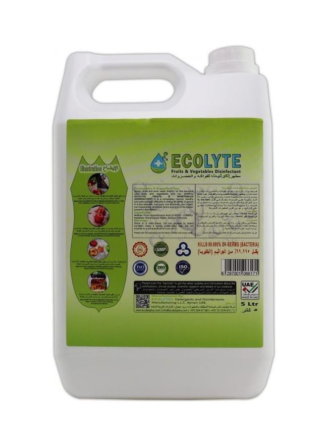 ECOLYTE+ - Fruits And Vegetables Disinfectant Clear 5Liters - Image 1