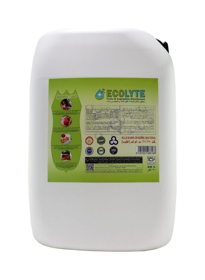 ECOLYTE+ - Fruits And Vegetables Disinfectant Clear 20Liters - Image 1