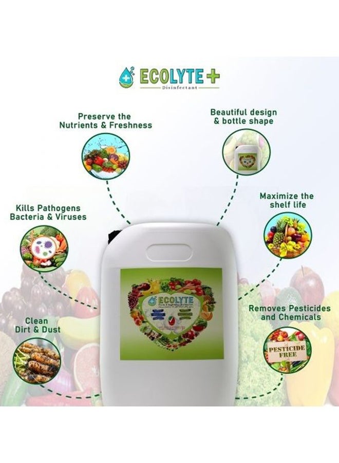 ECOLYTE+ - Fruits And Vegetables Disinfectant Clear 20Liters - Image 1