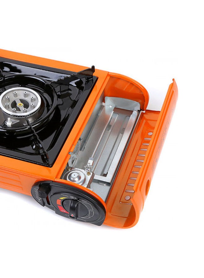 طقم موقد غاز البوتان للتخييم بشعلة مزدوجة مع لوح تسخين للشواء مكون من 4 قطع متعدد الألوان 75x30x10سم - Image 2